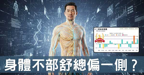 身體疼痛與不舒服總偏一側?經絡數據下的左右差異!