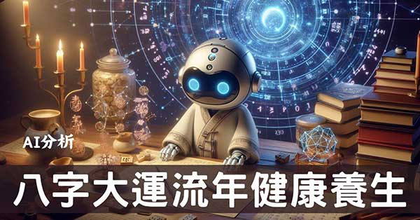 最新八字免費排盤,結合AI人工智慧養生大升級!
