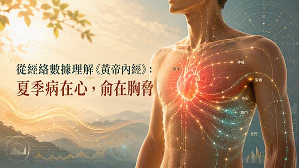 從經絡數據理解《黃帝內經》，夏季病在心，俞在胸脅