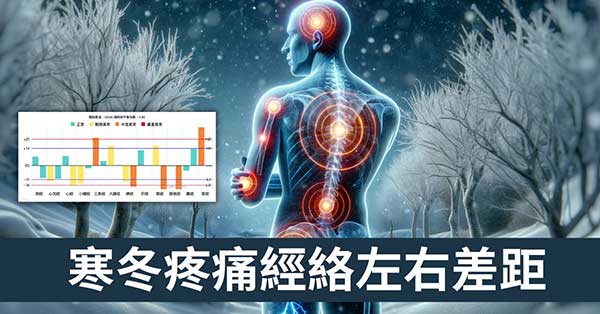 寒冬季節啟動疼痛密碼，從經絡左右差異現象理解原因！