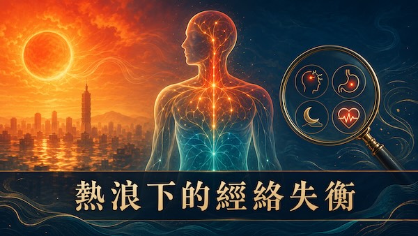 從熱浪常見的經絡型態，找出身體失衡症狀源頭！
