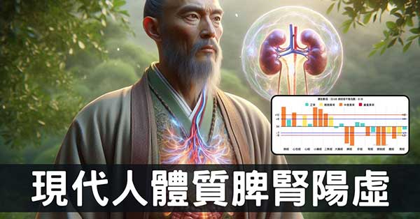 從經絡發現現代人體質「脾腎陽虛」(本)及肝氣鬱結(標)！