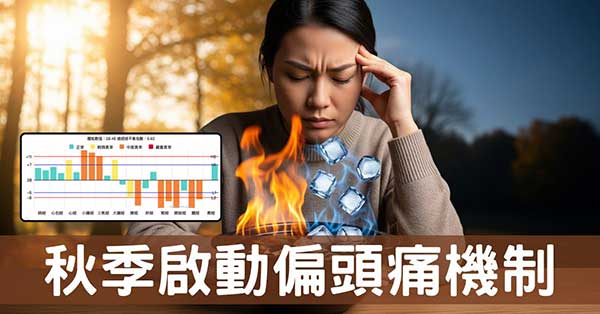 秋季8-9月啟動偏頭痛,觀察少陽、陽明經失衡秘密！