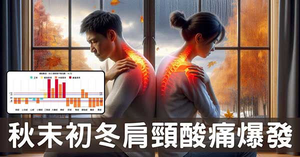從經絡數據看季節變化,為何秋末初冬肩頸痠痛爆發?