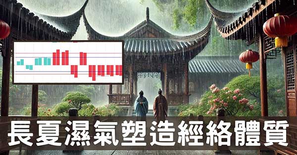 長夏季期間身體濕氣重，6個特質塑造經絡體質現象！