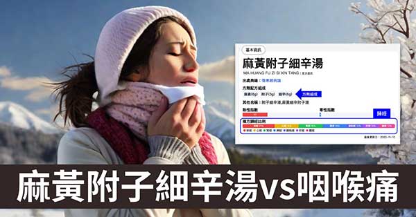 從經絡理解「麻黃附子細辛湯」改善喉嚨痛神效原因！