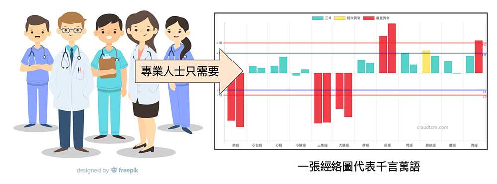 對專業人士而言，他們單純地只需要一張經絡圖