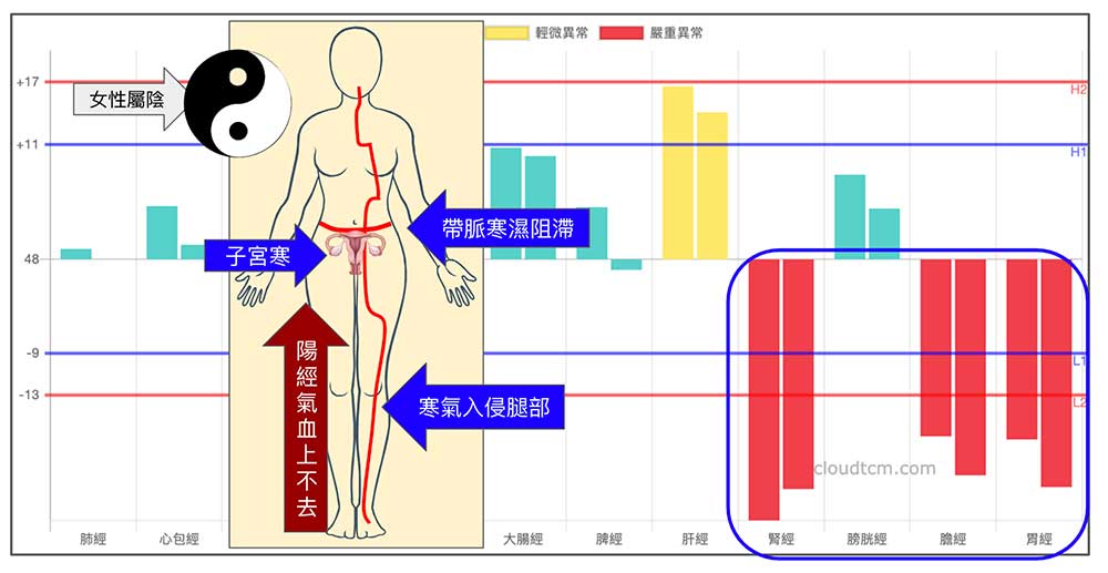 穿著清涼的女性,經常出現的經絡型態