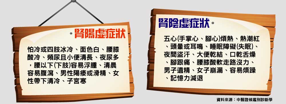 同樣是腎虛,腎陽虛與腎陰虛的症狀有明顯差異