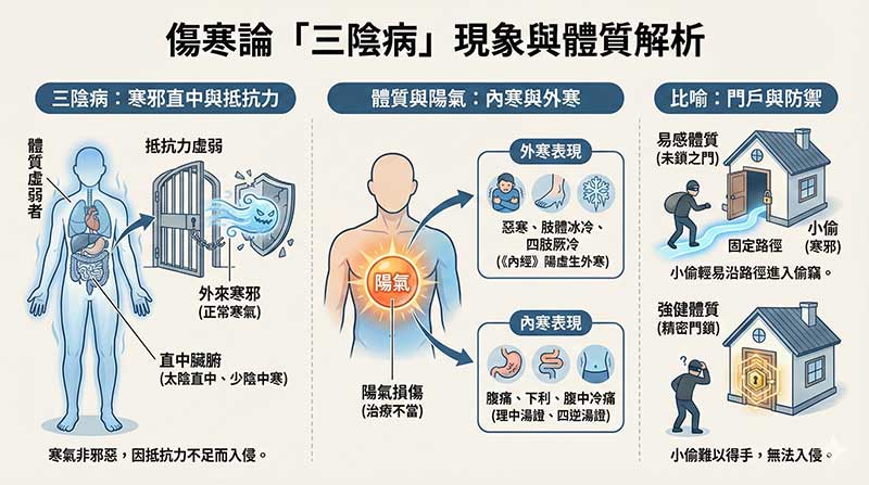 傷寒論三陰病體質現象