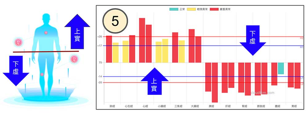 秋冬常見上實下虛經絡型態