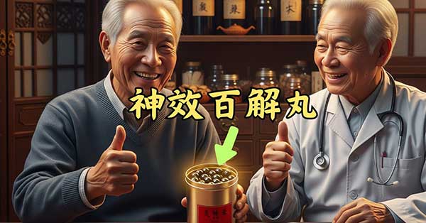 許多中國人腦中，相信世間有神效百解丸！