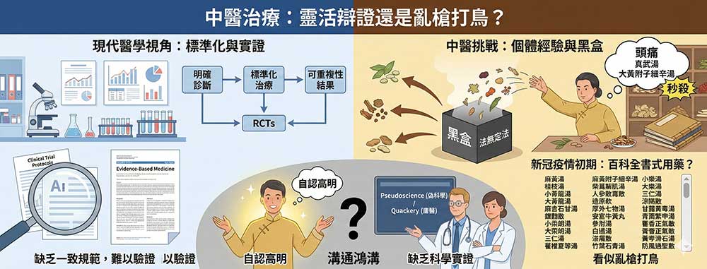 中醫亂槍打鳥療法，難以受到現代醫療系統認同