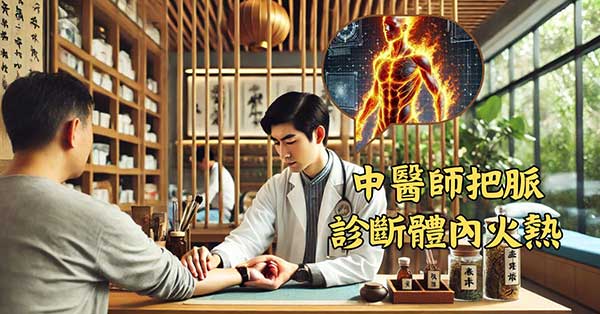 中醫師把脈，很容易診斷出體內有火熱