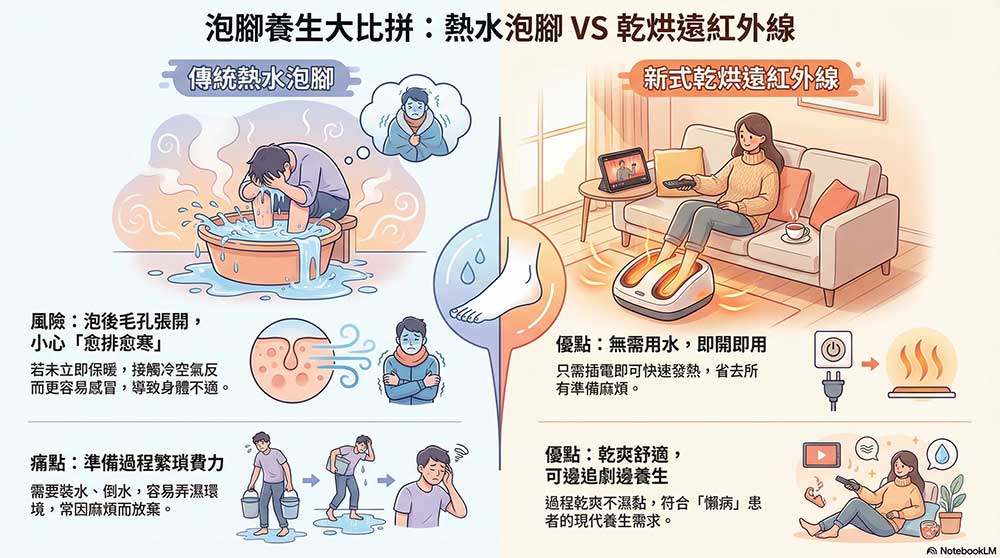 比較乾濕暖腳的優缺點