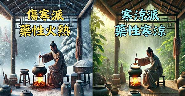 傷寒派與寒涼派，用藥的觀點不同