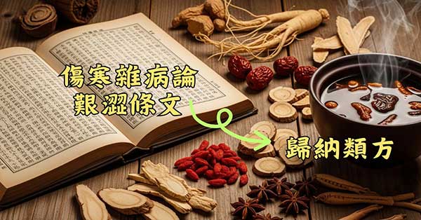 近代名醫將傷寒論艱澀難懂的條文，歸類為各種類方
