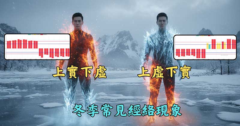 進入冬季之後，多數人上下經絡比例不平衡