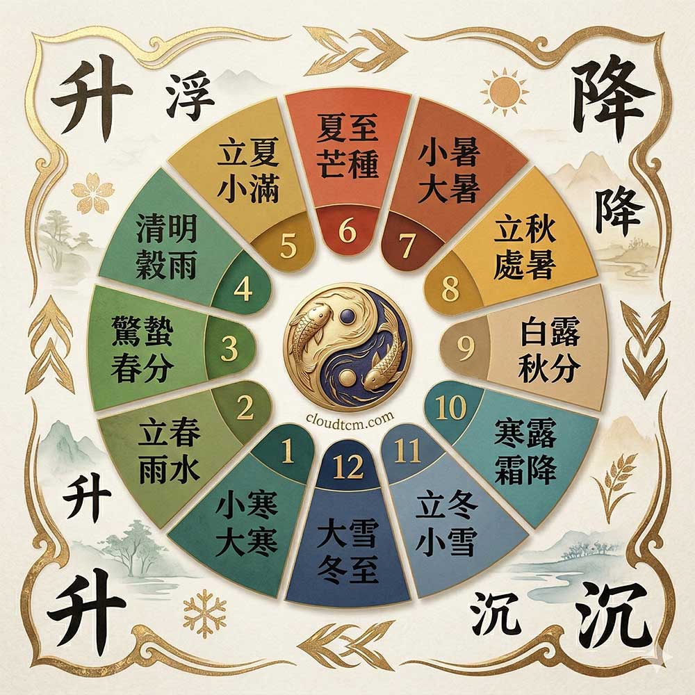 基於節氣升浮降沉的經絡養生系統