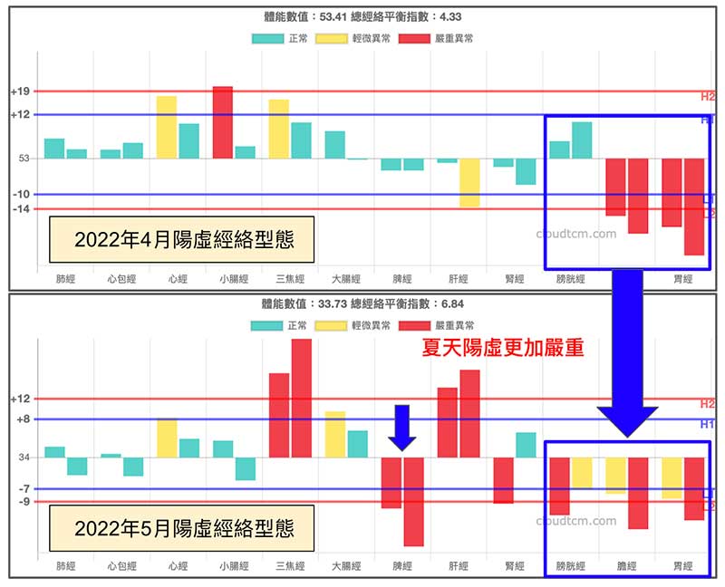 寒性體質的人到了夏天，原本陽虛的經絡型態更加嚴重