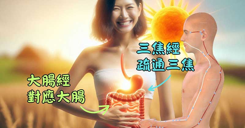 疏通大腸經與三焦經，可以改善消化腸道系統健康