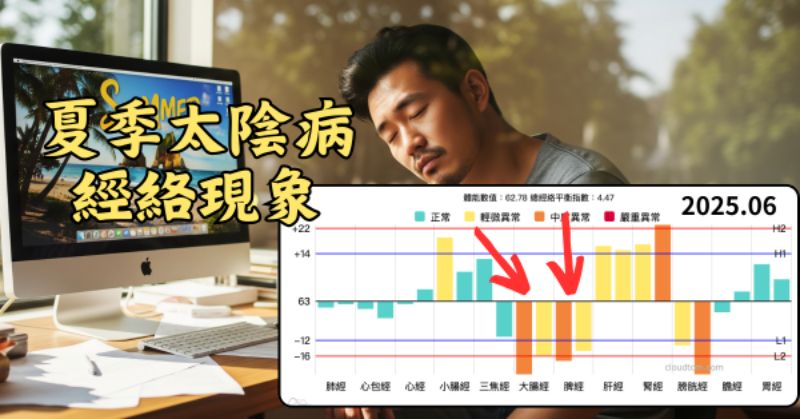 炎熱夏季出現太陰病的經絡現象