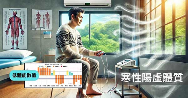 寒性陽虛體質的人，在夏季的冷氣房會出現低體能數值