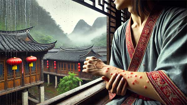 寒濕入侵體內之後，很容易出現各種皮膚病