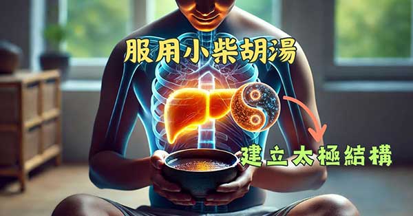服用小柴胡湯後，天眼看到建立太極結構