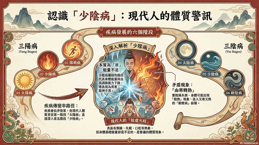 太陽病順傳時，很容易直接進入少陰病