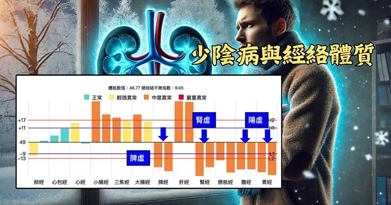 容易出現「少陰病」的經絡體質現象