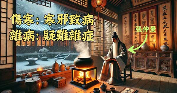 醫聖張仲景，將疾病區分為傷寒與雜病