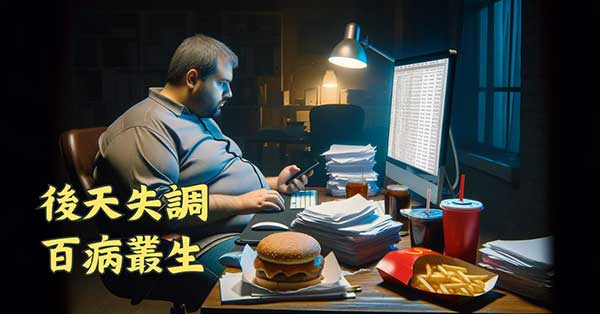 現代人後天失調，百病叢生