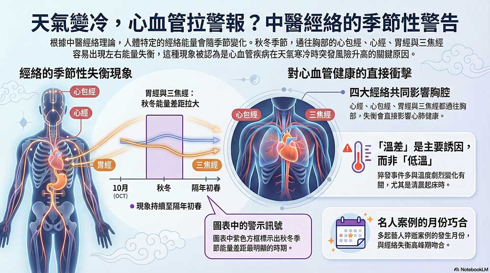 冬天容易引發各種心臟病