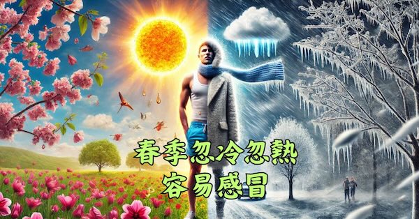 初春之時天氣依然寒冷，春季天氣忽冷忽熱容易感冒