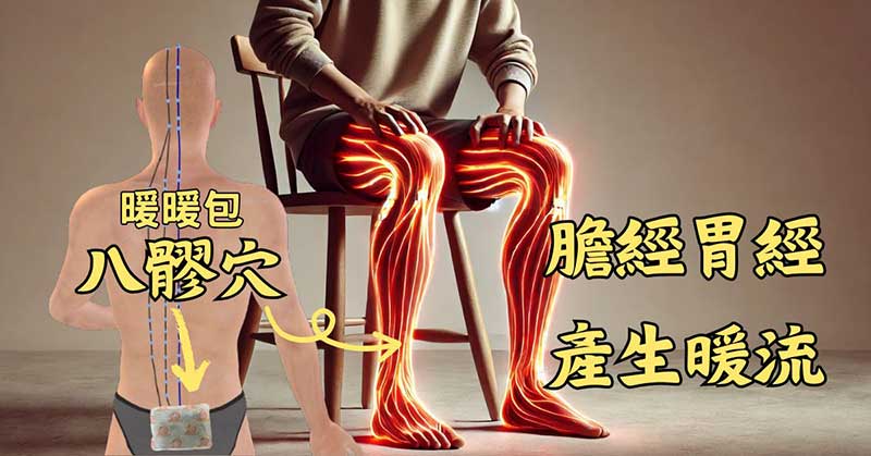 溫暖八髎穴，竟然可以讓膽經、胃經產生暖流
