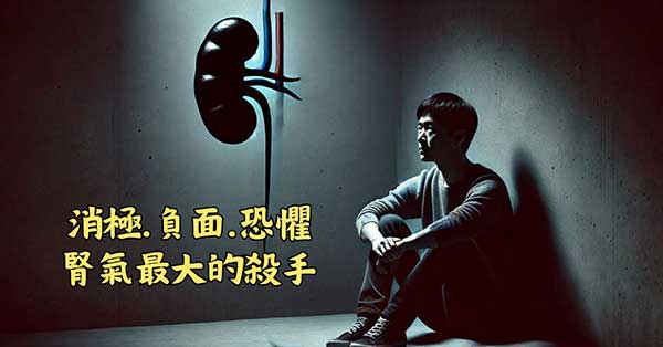 腎虛的人容易感到恐懼，個性負面且消極
