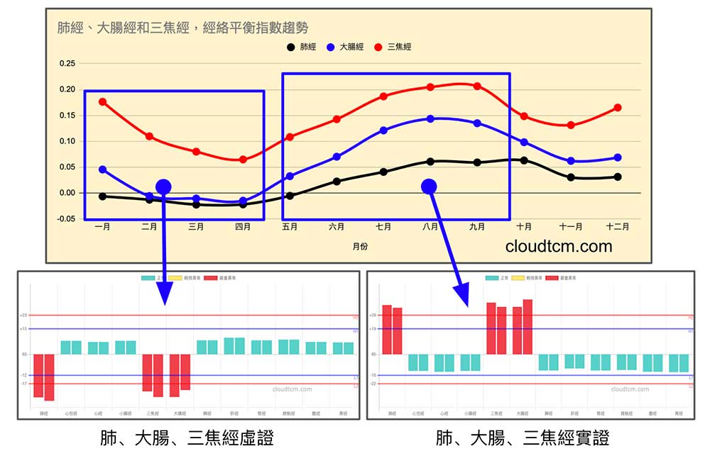 從肺、大腸與三焦經看溫病的現象