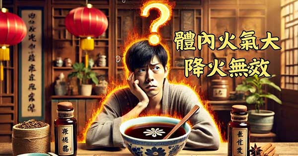 一定比例的人，經常火氣大卻降火無效