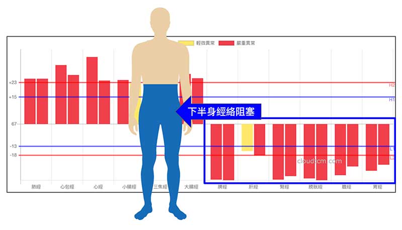 中年以上的人，下半身經絡很容易出現全部阻塞現象