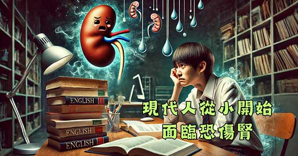 現代人從小開始面臨「恐傷腎」現象