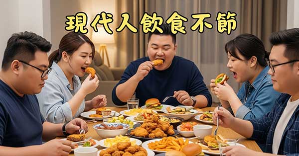 現代人飲食不節，造成肥胖的原因都一樣