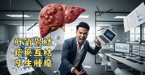 愛生氣的人肝氣鬱結，體內痰瘀互結容易滋生腫瘤
