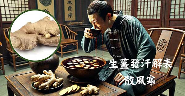 生薑可以發汗解表散風寒