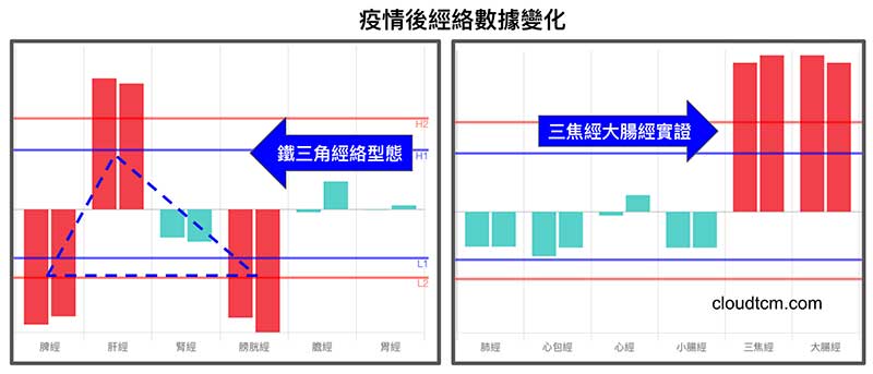 疫情之後鐵三角，三焦經、大腸經實證機率增高