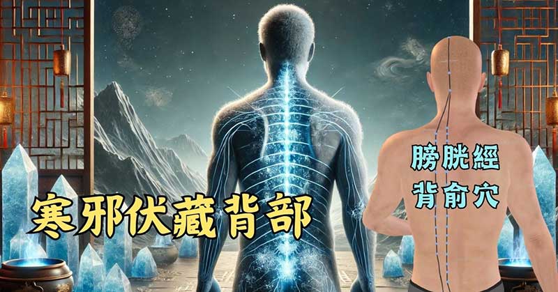 寒氣伏藏體內臟腑，反應在膀胱經的背俞穴