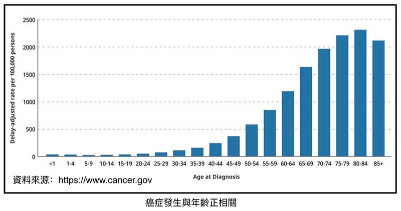 癌症與年齡正相關