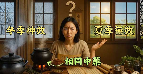 運用相同的傷寒論中藥，不同季節效果不同