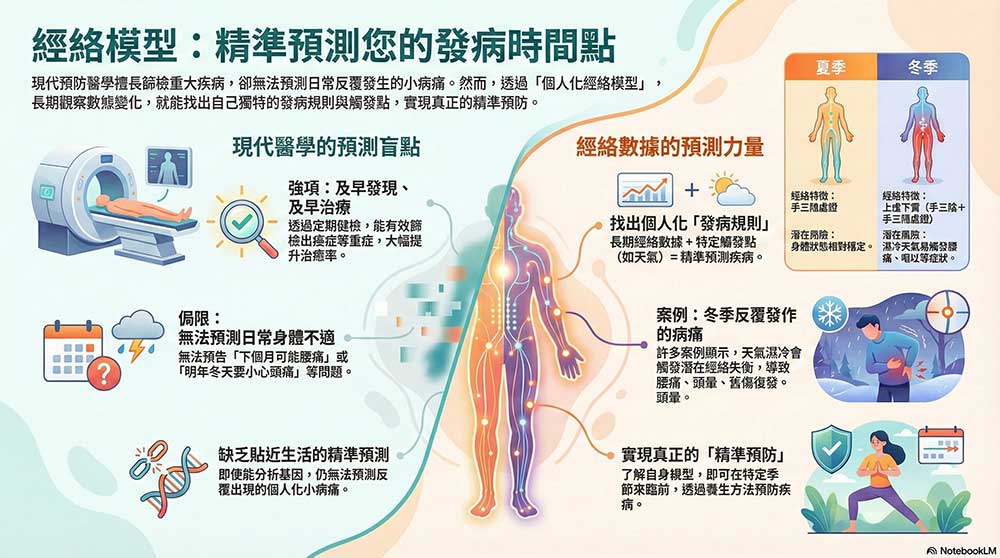 運用經絡模型可以預測疾病時間點