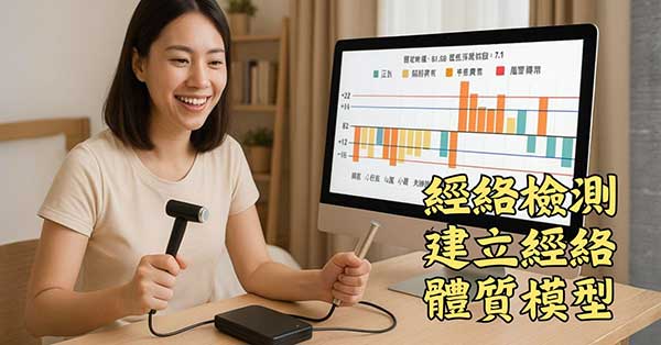 長期幫自己經絡檢測，即可建立屬於自己的經絡體質模型